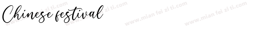 Chinese festival字体转换